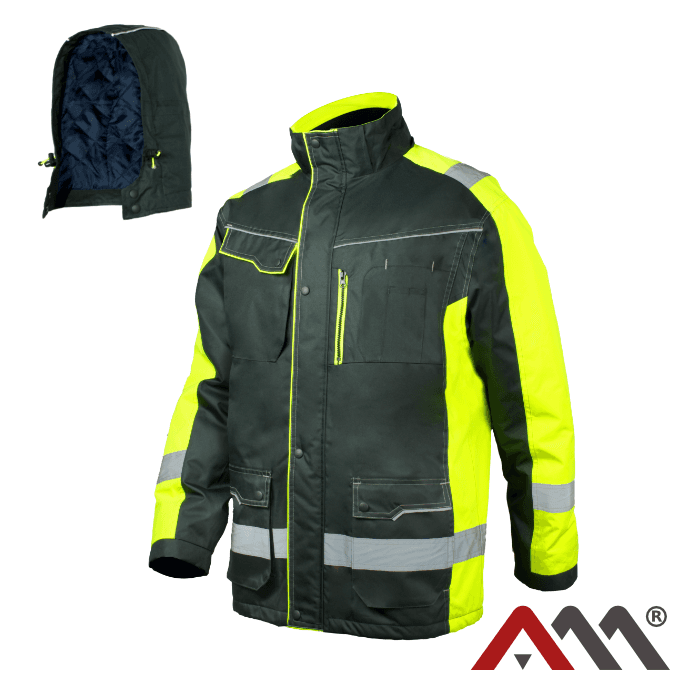 CLASSWORK LONG Yellow Winter Jacket / Black